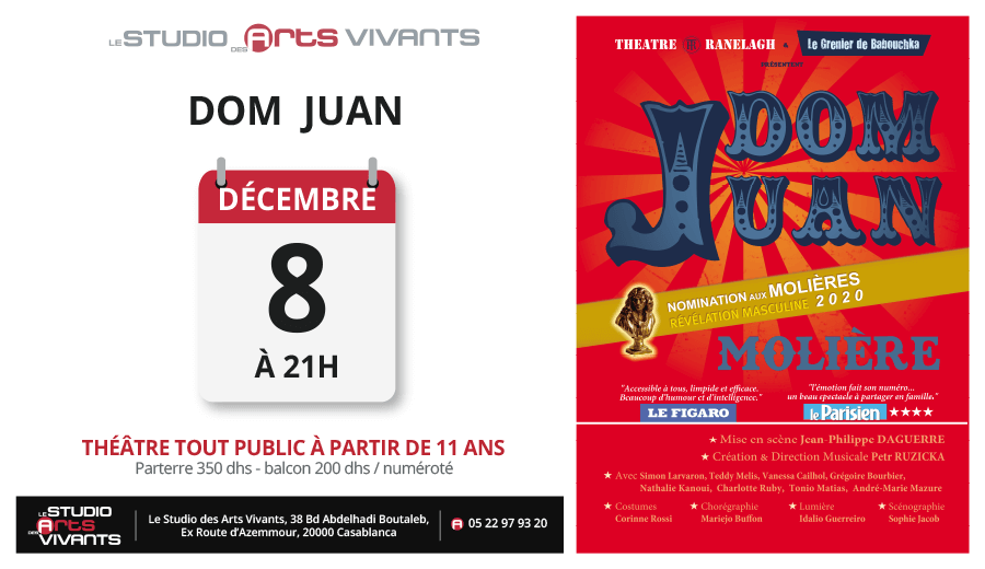 Casablanca / Théâtre : Dom Juan est de retour au SDAV !