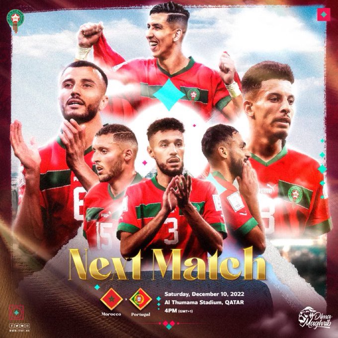 Mondial 2022 /Maroc-Portugal  :  Ce samedi à 16h00, le Maroc en expédition vers la demi-finale!