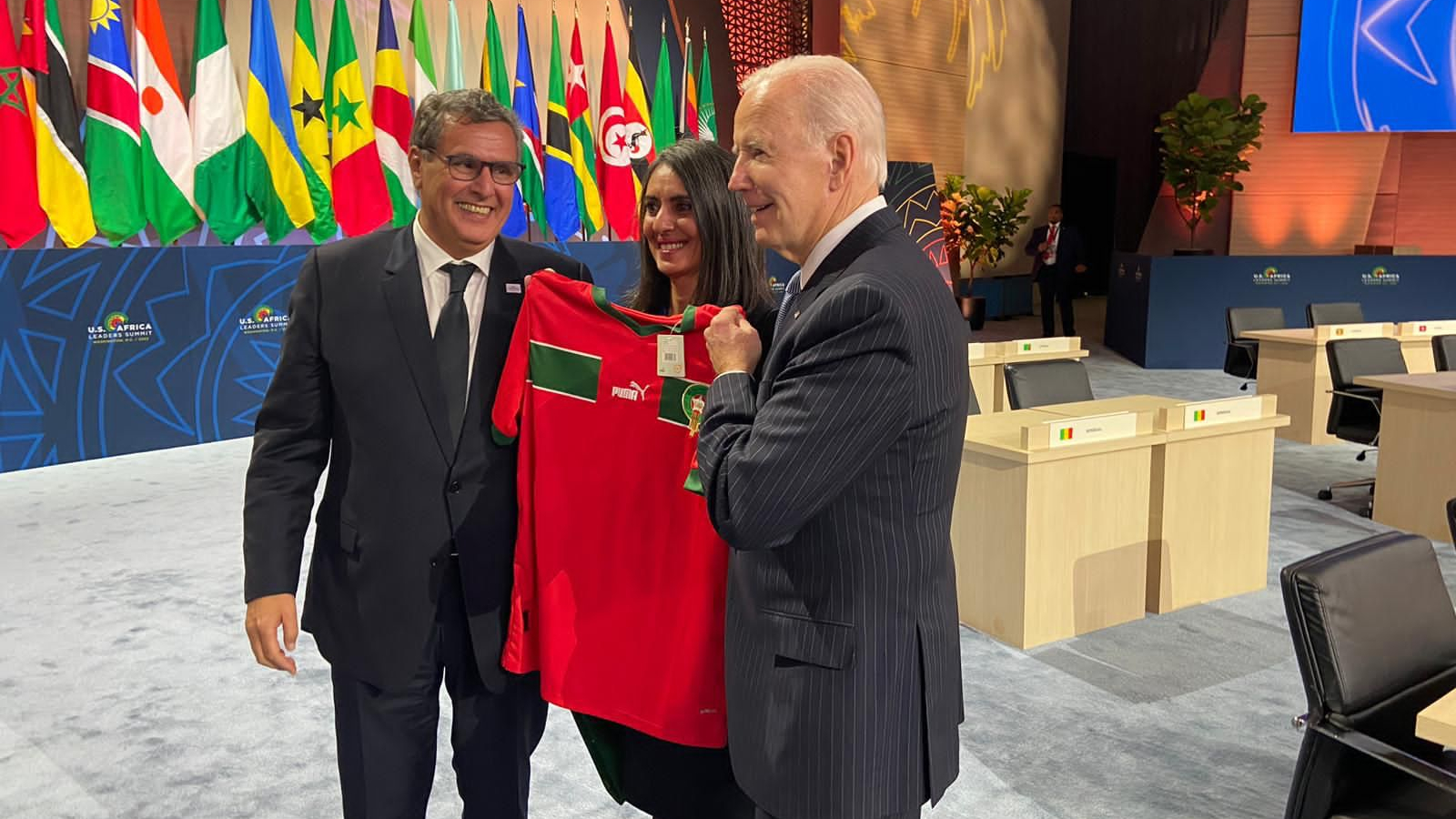 France- Maroc : Akhannouch a regardé le match en compagnie du président Joe Biden