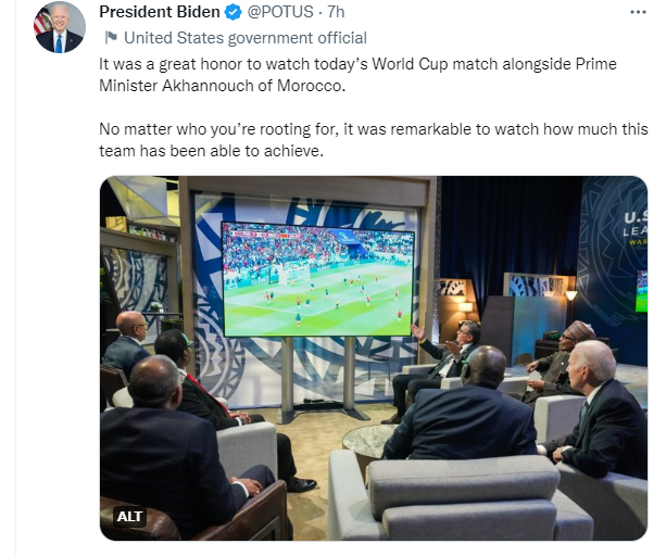 Mondial 2022 / Lu sur twitter  : ‘’On retient le parcours magistral et humain des hommes de Walid Regragui’’ !