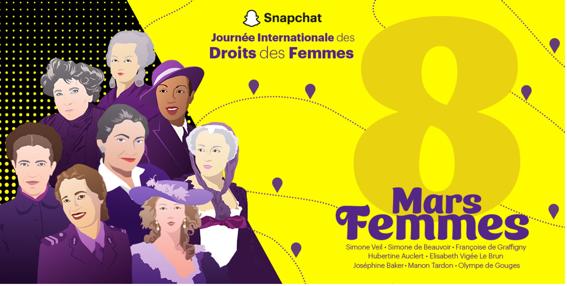 Snapchat : Le 8 mars pour la mise en vedette de femmes emblématiques