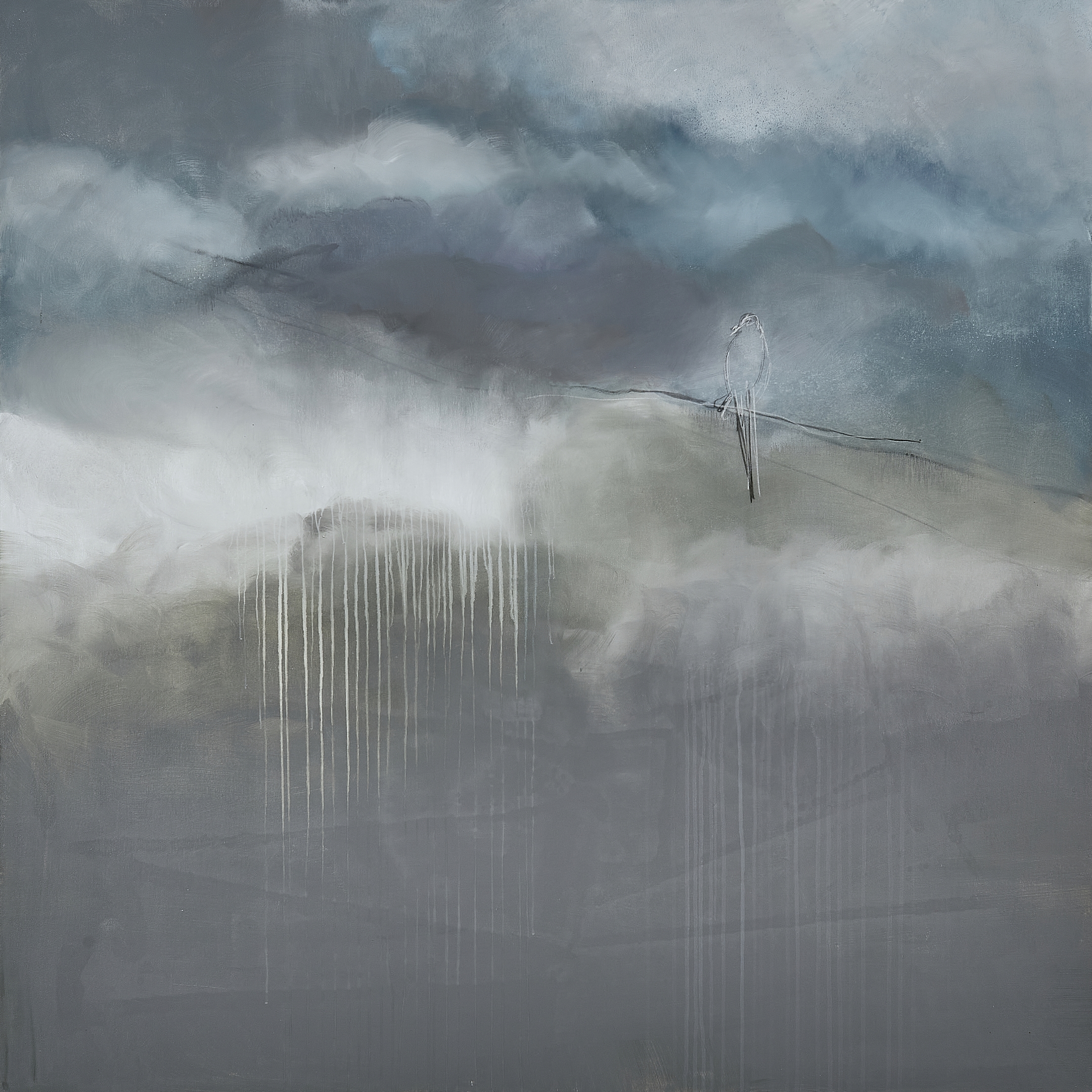 « Hanine », technique mixte sur toile, 150 x 150 cm, Assilah 2023.