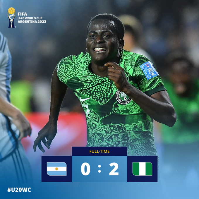 Mondial U20 : Le Nigeria élimine l’Argentine en quart de finale