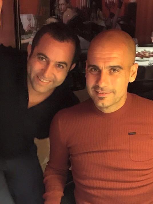 Zahid avec l’entraîneur Pep Guardiola