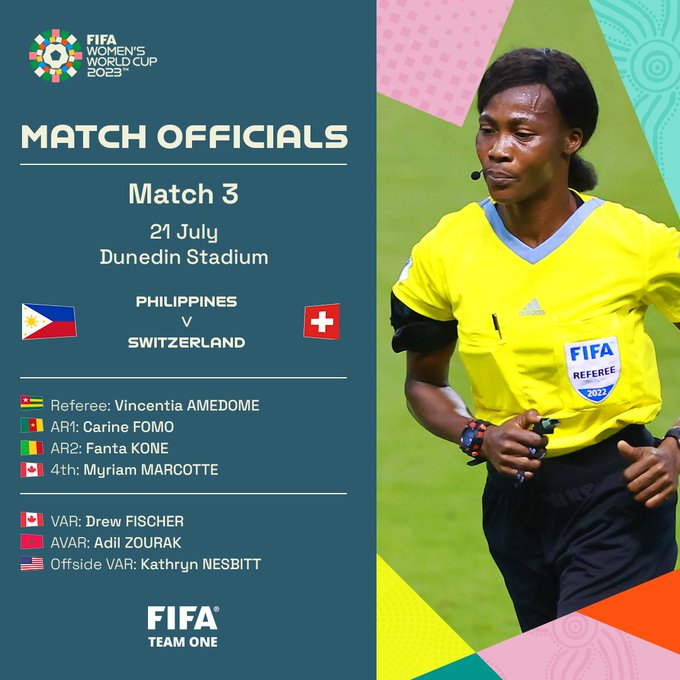 Mondial feminin 2023: Philippines-Suisse,  Adil Zourak parmi l'équipe de la VAR