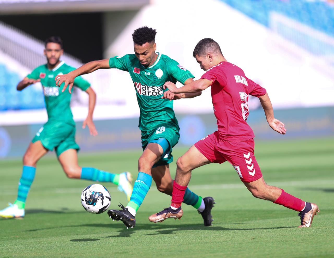 Championnat arabe des clubs 2023 : Le Raja renverse Belouzedad dans le temps additionnel (2-1) Championnat arabe des clubs 2023 : Le Raja renverse Belouzedad dans le temps additionnel (2-1)