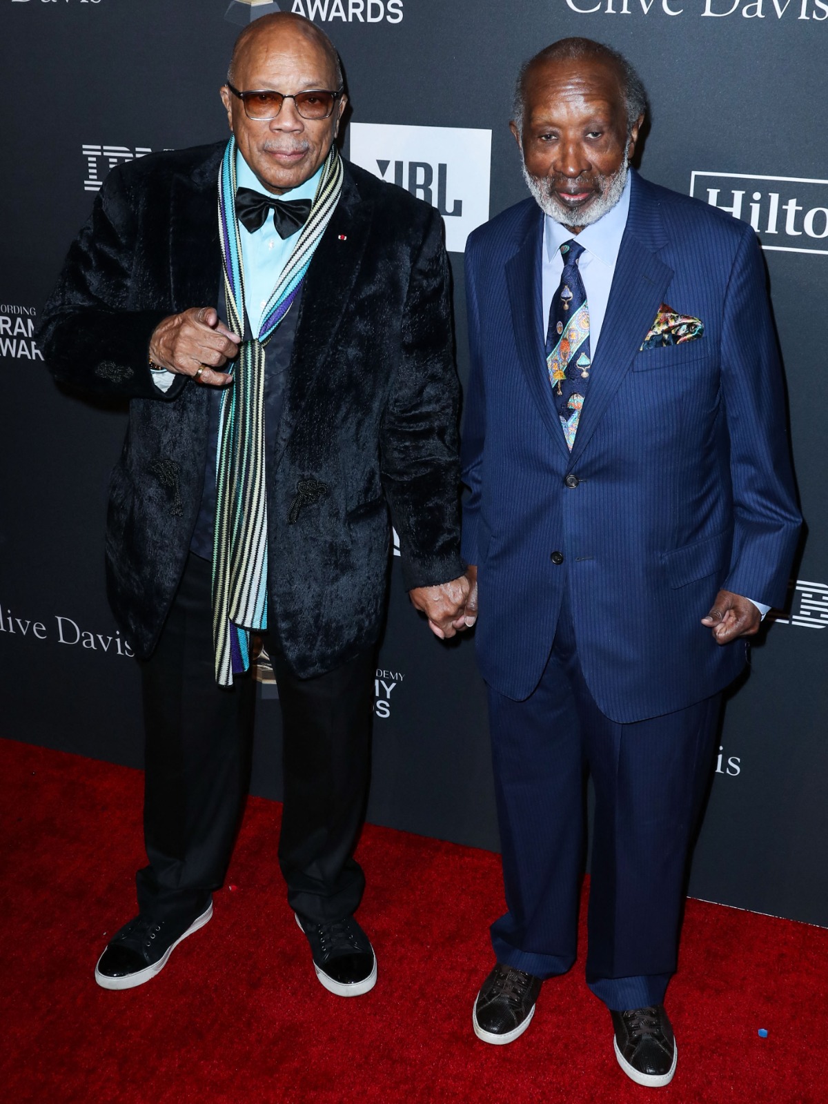 Deux géants de l’industrie musicale noire américaine, Quincy Jones et Clarence Avant.