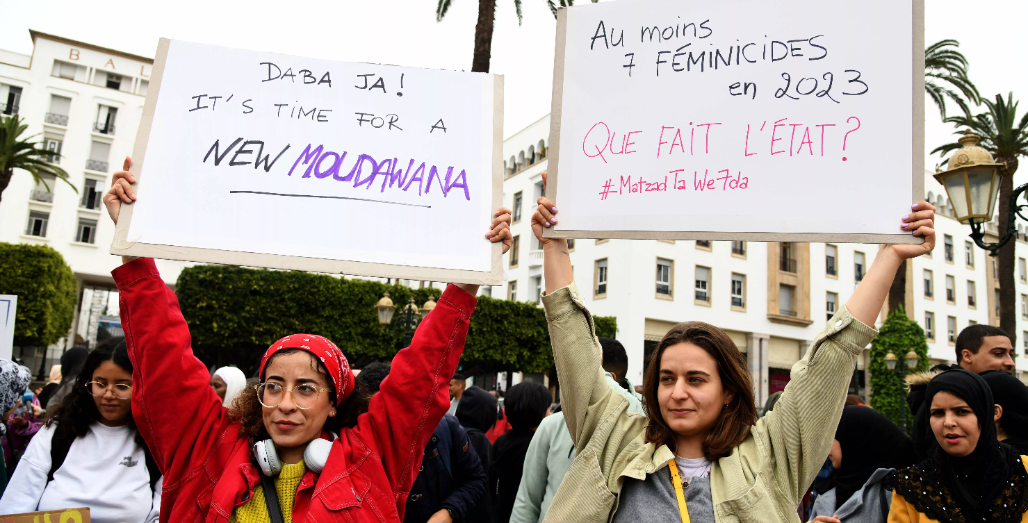 Manifestation à Rabat pour réformer la Moudawana. (Crédit : Rachid Tniouni/Telquel)