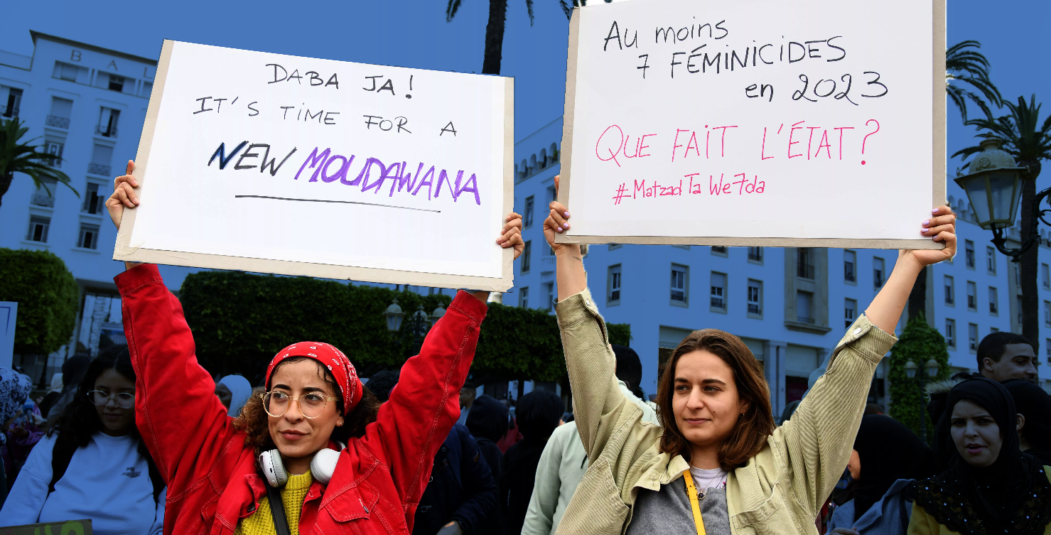 Manifestation à Rabat pour réformer la Moudawana. (Crédit : Rachid Tniouni/Telquel)