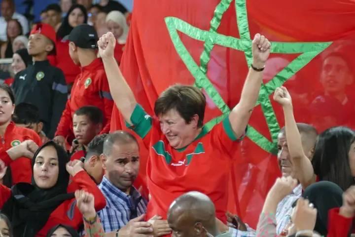 La Directrice Générale du Fonds Monétaire International au milieu des élèves issus de la province d’Al Haouz.