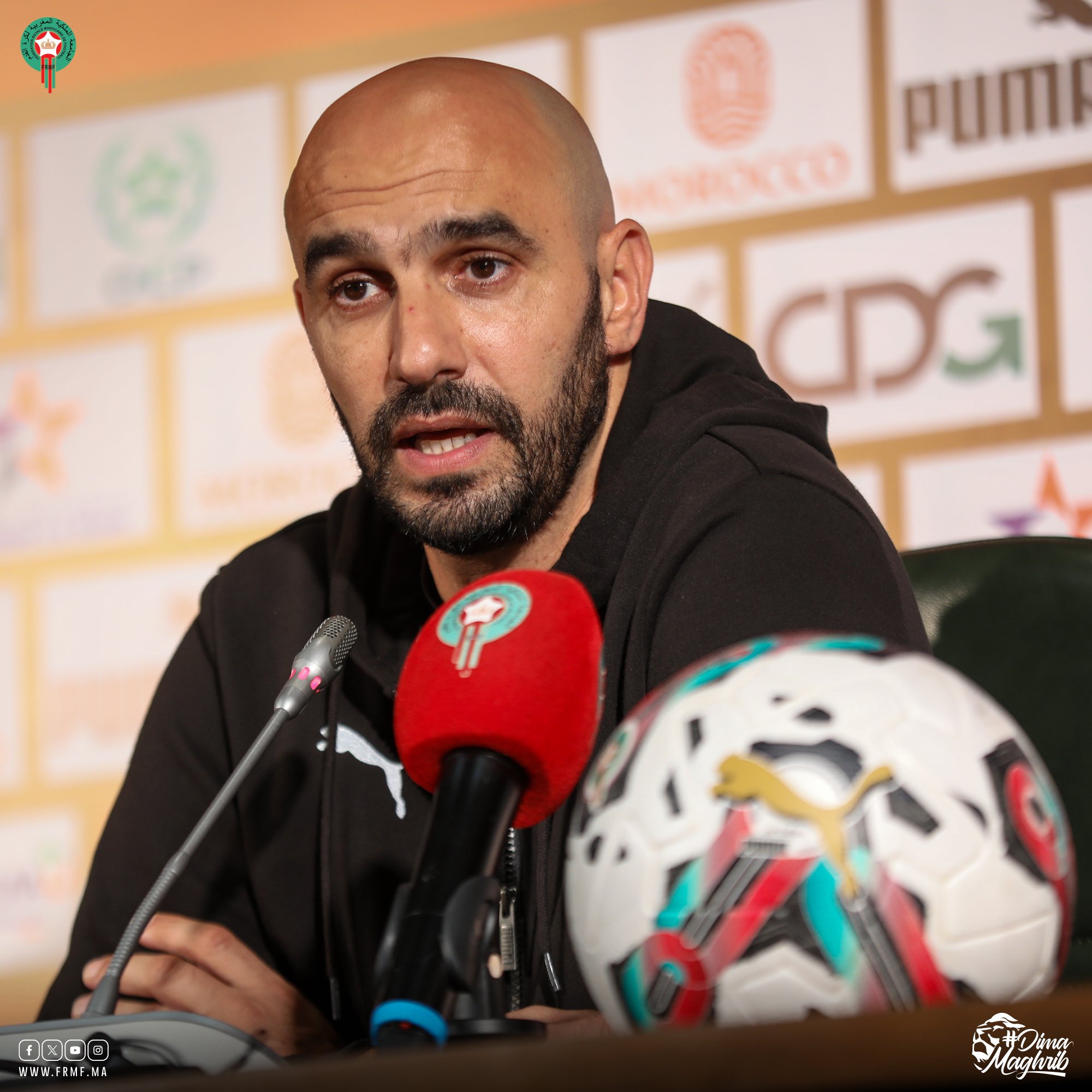 Maroc-Libéria/ Coach Regragui:  “Satisfait et heureux pour El Azzouzi et El Khannous !”