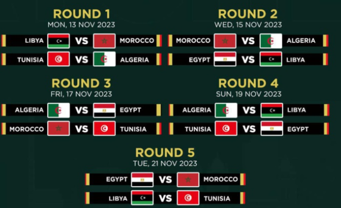 UNAF-CAF :   Maroc - Algérie le 15 novembre