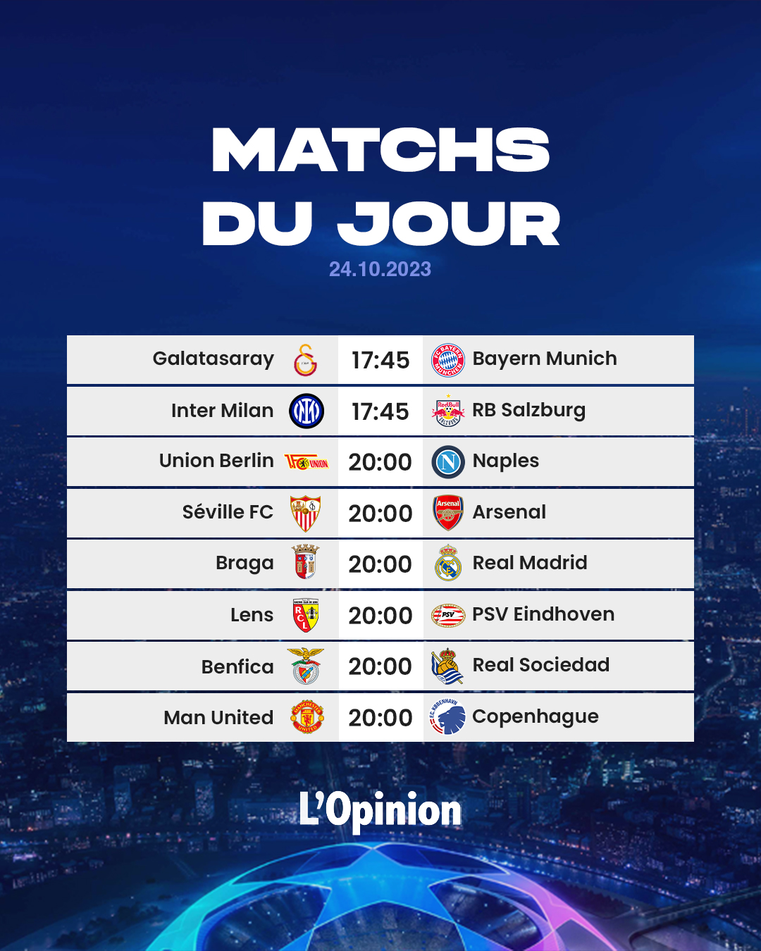 Ligue des champions-UEFA / 3e journée:   Possible duel Mezraoui-Ziyech à partir de 17h45