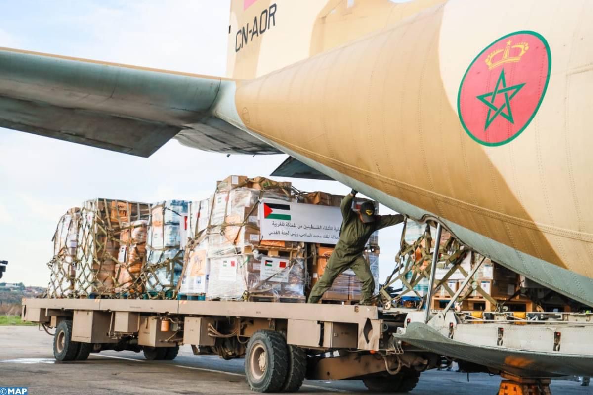 Aide humanitaire à Gaza  : Départ de deux avions militaires de la base aérienne de Kénitra 