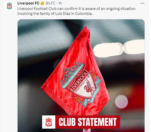 Liverpool :  Les parents de Luiz Diaz victimes d’un kidnapping