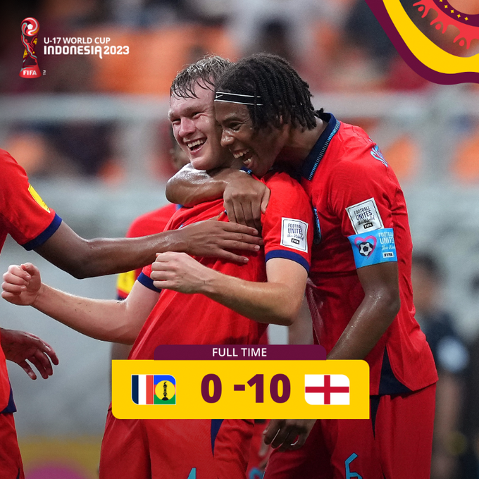 Spécial Mondial U17:  L’Angleterre impitoyable face à la Nouvelle Calédonie Spécial Mondial U17:  L’Angleterre impitoyable face à la Nouvelle Calédonie