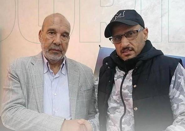 Lahbib Knouzi, le nouveau président de l’OCK, avec le nouveau coach Mounir Jaâouani.