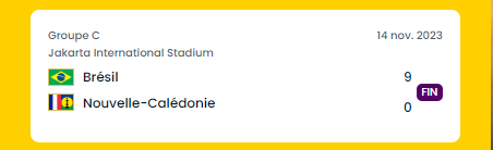 Spécial Mondial U17:  Le Brésil se balade face à la nouvelle Calédonie Spécial Mondial U17:  Le Brésil se balade face à la nouvelle Calédonie