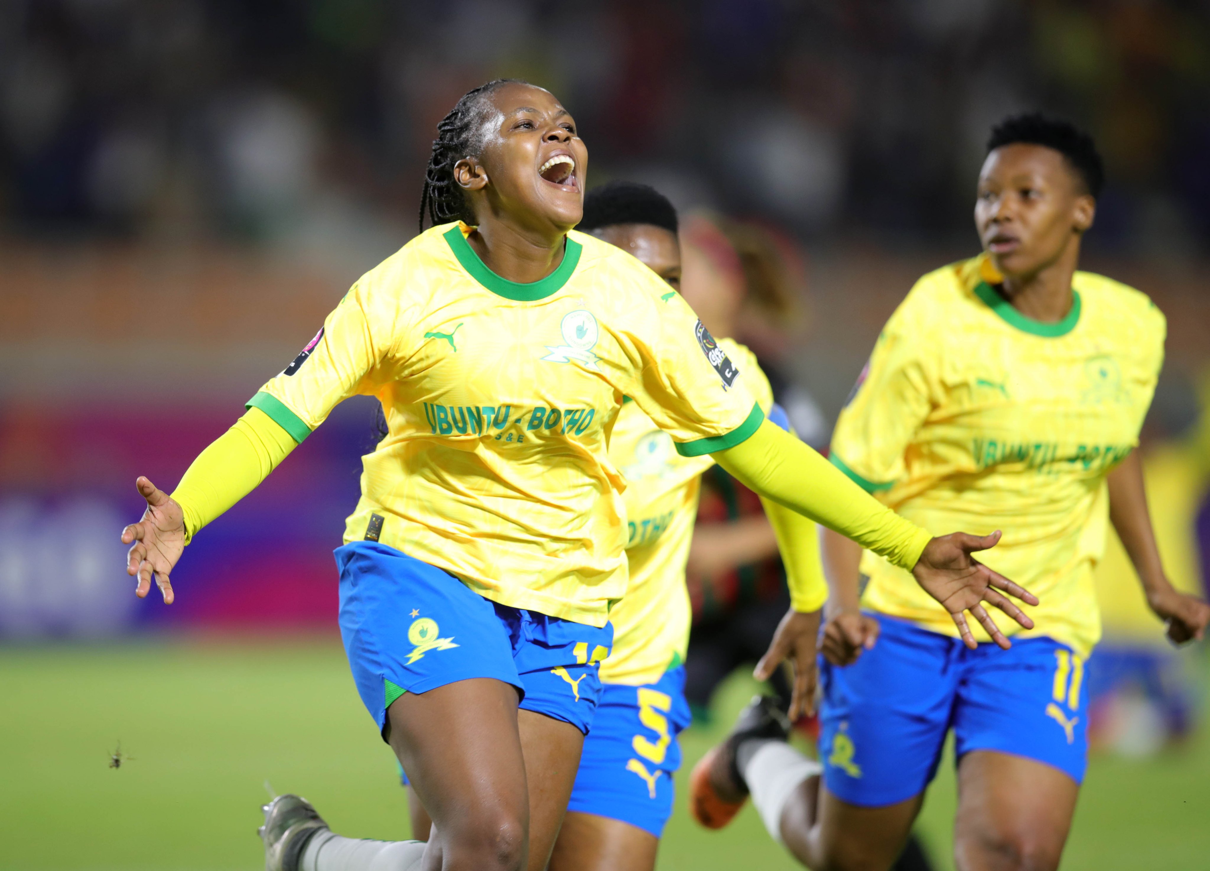 la joie de la Sud-africaine Rabale après avoir inscrit l'unique but de la partie la joie de la Sud-africaine Rabale après avoir inscrit l'unique but de la partie