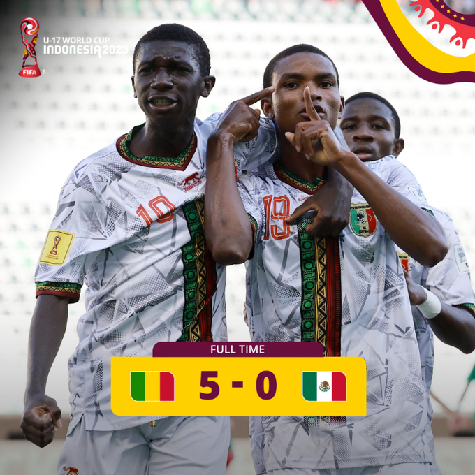  Mondial U17- 8e de finale / Mali – Mexique :  Les Maliens trop forts pour les Mexicains !