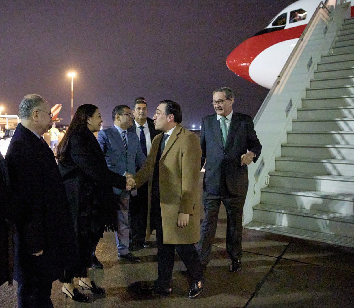 José Manuel Albares arrive au Maroc