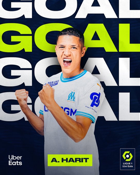 Ligue 1/ OM-Clermont  Harit , buteur Ligue 1/ OM-Clermont  Harit , buteur