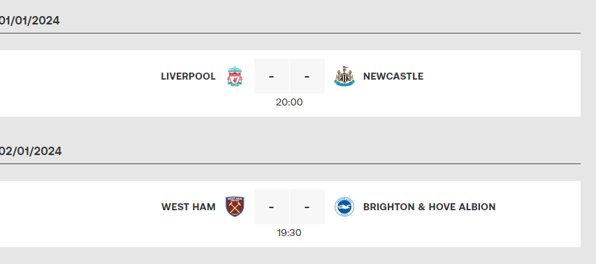 Premier League :  Une journée non-stop (décembre 2023 - janvier 2024)