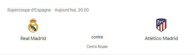 Supercoupe d’Espagne: Ce soir, le derby Real -Atlético en ouverture, horaire et chaînes ?