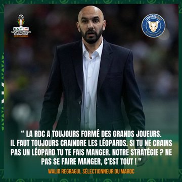 CAN 2023: La conférence de presse de Regragui du point de vue congolais