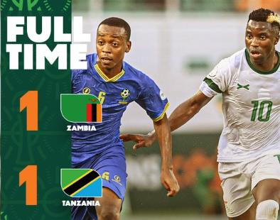 CAN 2023 / J2-Phase de poules: La Zambie et la Tanzanie se neutralisent