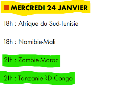 CAN  2023 / Groupe F:  Le Maroc en tête