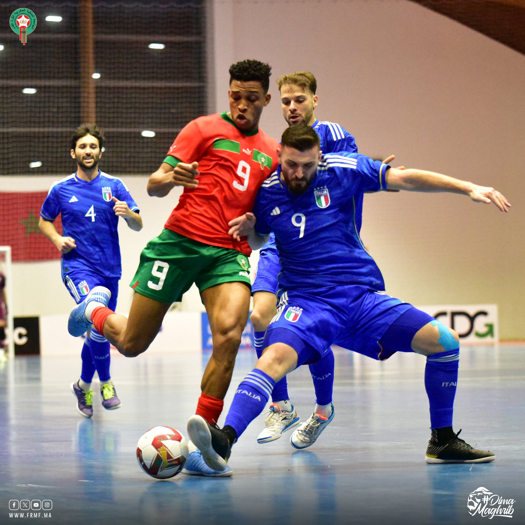 Futsal amical / Maroc- Italie : Les Lions vainqueurs de la Squadra Azzura