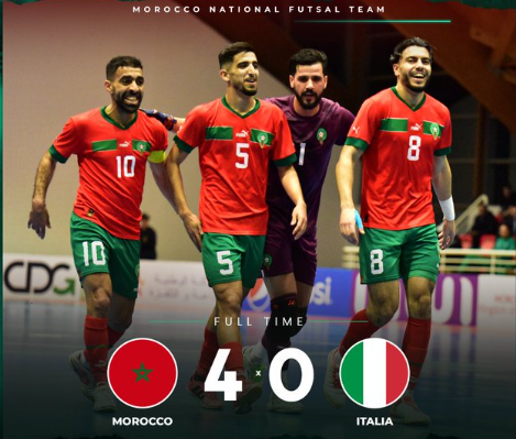 Futsal amical / Maroc- Italie : Les Lions vainqueurs de la Squadra Azzura