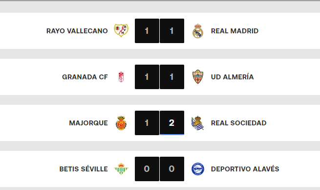 Liga / J25:   Le Real stoppé Liga / J25:   Le Real stoppé
