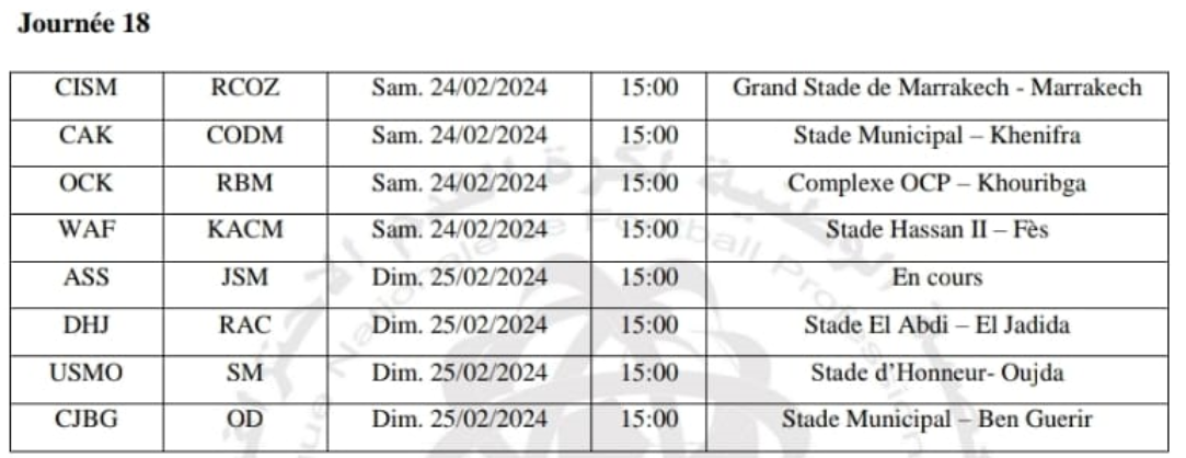 Botola Pro D2:  Le Leader en déplacement à Khénifra Botola Pro D2:  Le Leader en déplacement à Khénifra