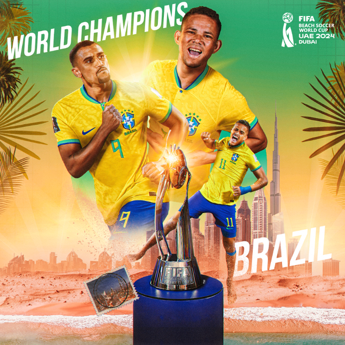Mondial Beach Soccer 2024 Le Brésil Champion du monde