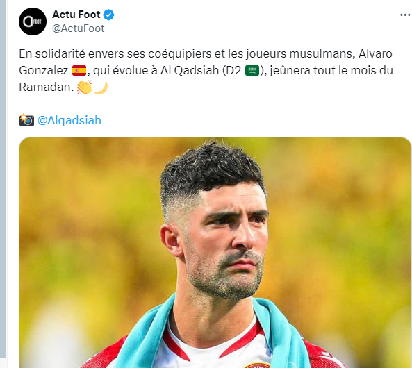 Football / Arabie Saoudite (D2): Un Espagnol, non- musulman, fait le Ramadan !