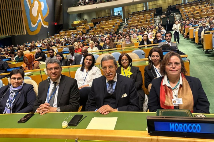 Hayar highlights Morocco’s efforts in promoting women’s rights in New York. Hayar highlights Morocco’s efforts in promoting women’s rights in New York.