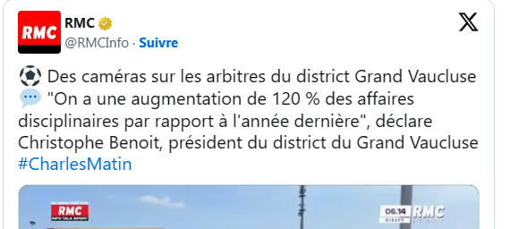 France - Football amateur / Violence : un joueur suspendu 30 ans et des cameras pour équiper les arbitres !