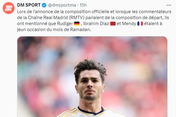 Liga /Real :  Diaz , Rüdiger et Mendy font le Ramadan!