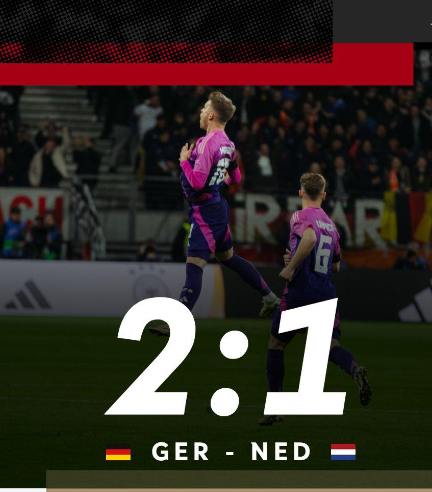 Foot amical international:  L’Allemagne victorieuse des Pays-Bas