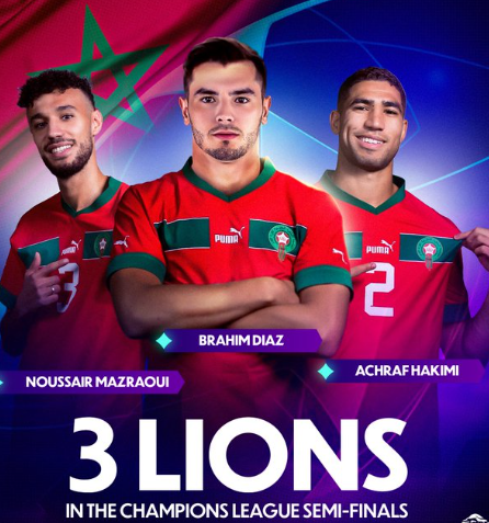 Ligue des champions de l’UEFA :  Trois Marocains en demi-finales !