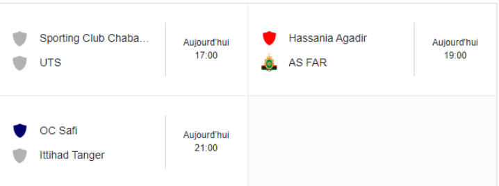 Botola D1/J27 (suite): HUSA-FAR en affiche au début de la soirée