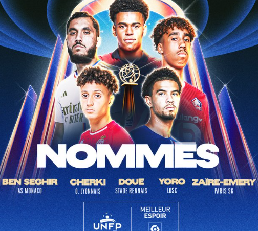 Footballeurs marocains du Monde:  Ben Seghir nommé pour le Trophée de Meilleur Espoir de Ligue 1 Footballeurs marocains du Monde:  Ben Seghir nommé pour le Trophée de Meilleur Espoir de Ligue 1