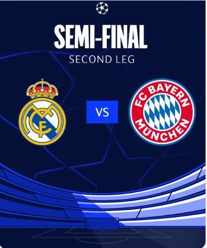 Demi-finale retour Real-Bayern/Ce soir:  Choc des titans pour aller à Wembley !