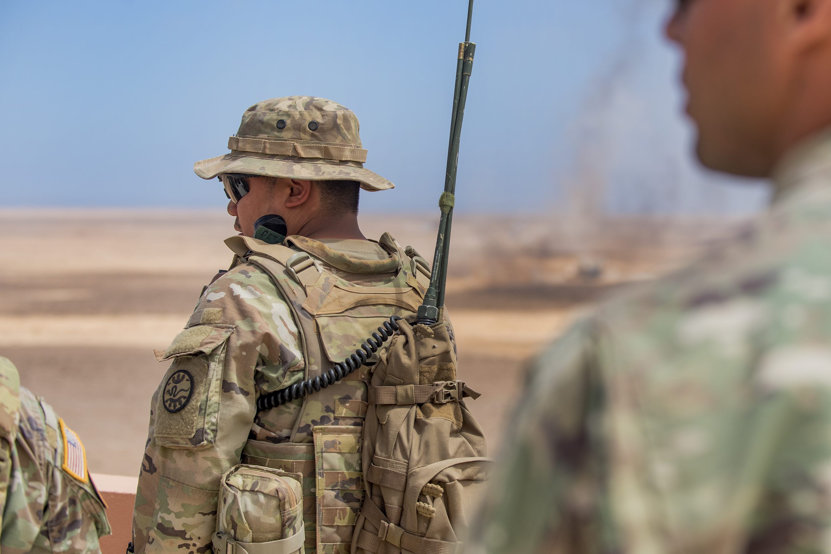 Soldats de l'Armée américaine, lors des exercices tactiques sur le champs de manoeuvre de Cap Drâa lors d'une édition précédente d'African Lion. (Droits réservés)