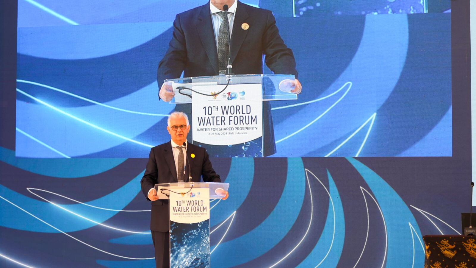 Nizar Baraka lors du Forum Mondial de l’Eau à Bali.