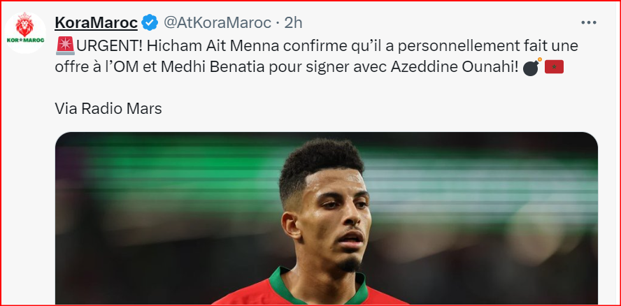 Transfert: Le Wydad veut enrôler Ounahi ! Transfert: Le Wydad veut enrôler Ounahi !