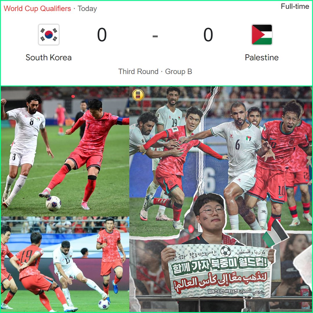 Asie/Eliminatoires CDM 2026: La Palestine accroche La Corée du Sud à Séoul Asie/Eliminatoires CDM 2026: La Palestine accroche La Corée du Sud à Séoul