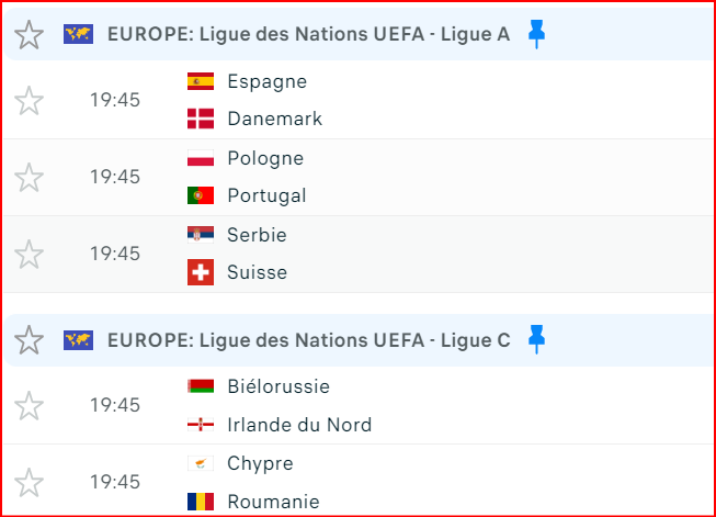 Ligue des Nations. UEFA: Espagne-Danemark, l’affiche du jour ! Ligue des Nations. UEFA: Espagne-Danemark, l’affiche du jour !